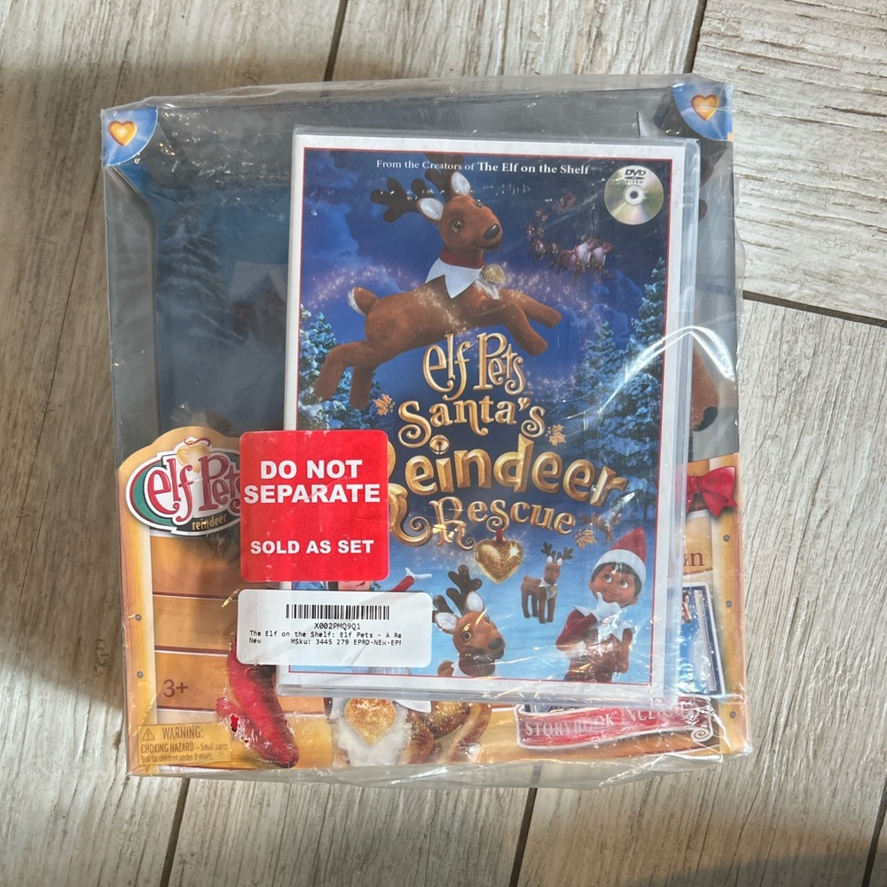 Elf Pets Santa's Reindeer Rescue DVD, plush and book gift set